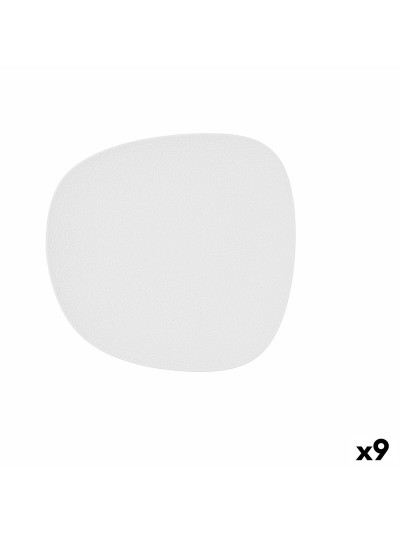 Assiette plate Bidasoa Fosil Blanc Céramique Carré 21,1 x 20,3 x 2,3 cm (9 Unités)