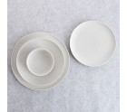Cuenco Bidasoa Fosil Blanco Cerámica 21,5 x 21,5 x 4,3 cm (8 Unidades)