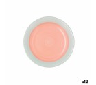 Plato de Postre Quid Kaleido Verde Coral Cerámica 19 cm (12 Unidades)