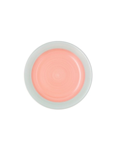 Plato de Postre Quid Kaleido Verde Coral Cerámica 19 cm (12 Unidades)