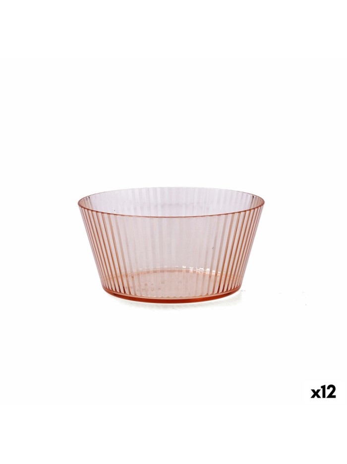 Bol Quid Sunset Corail Plastique 15 cm (12 Unités)