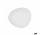 Plato Hondo Bidasoa Fosil Blanco Cerámica Ovalado 22 x 19,6 x 4,5 cm (6 Unidades)