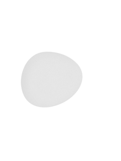 Plato Llano Bidasoa Fosil Blanco Cerámica Ovalado 22,8 x 20,1 x 2,2 cm (9 Unidades)