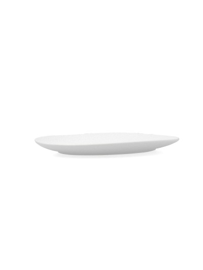 Plato Llano Bidasoa Fosil Blanco Cerámica Ovalado 22,8 x 20,1 x 2,2 cm (9 Unidades)