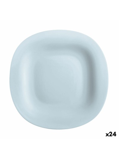 Plato Llano Luminarc Carine Paradise Azul Vidrio 27 cm (24 Unidades)