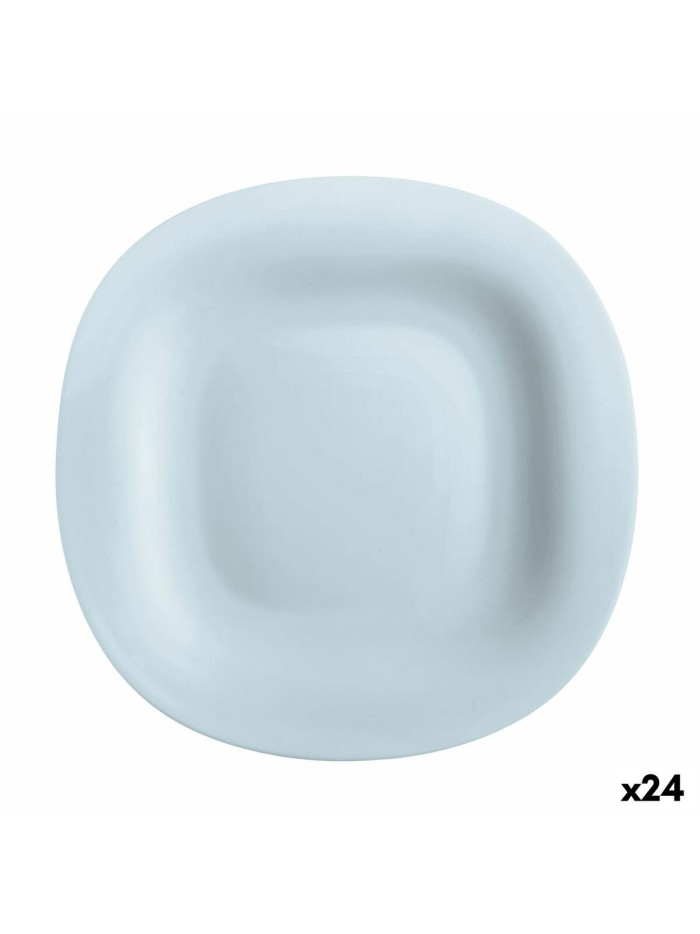 Plato Llano Luminarc Carine Paradise Azul Vidrio 27 cm (24 Unidades)