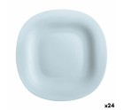 Plato Llano Luminarc Carine Paradise Azul Vidrio 27 cm (24 Unidades)