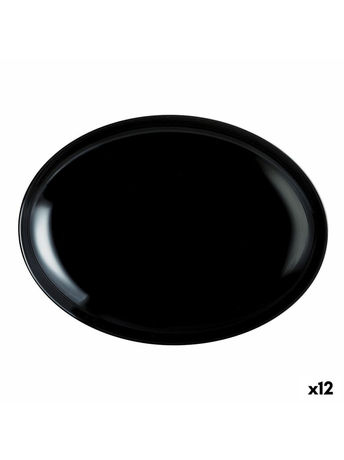 Assiette plate Luminarc Friends Time Noir verre 30 x 26 cm Viande (12 Unités)