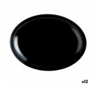 Plato Llano Luminarc Friends Time Negro Vidrio 30 x 26 cm Carne (12 Unidades)
