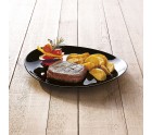 Plato Llano Luminarc Friends Time Negro Vidrio 30 x 26 cm Carne (12 Unidades)