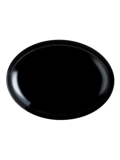 Plato Llano Luminarc Friends Time Negro Vidrio 30 x 26 cm Carne (12 Unidades)