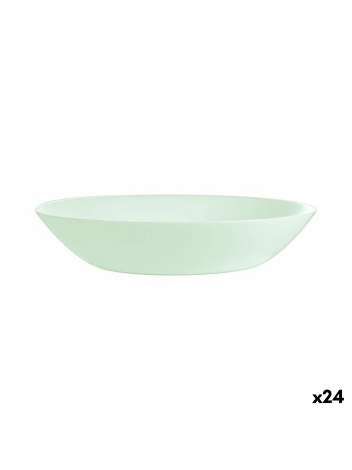 Assiette creuse Luminarc Diwali Paradise Vert verre 20 cm (24 Unités)