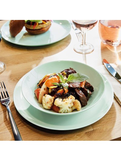 Plato Hondo Luminarc Diwali Paradise Verde Vidrio 20 cm (24 Unidades)