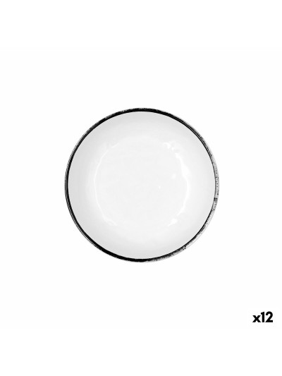 Cuenco Quid Select Filo Blanco Negro Plástico 16,6 x 5,8 cm (12 Unidades)