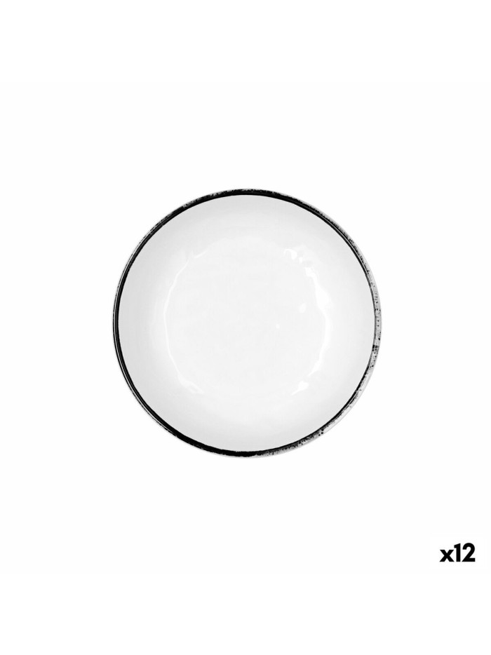 Bol Quid Select Filo Blanc Noir Plastique 16,6 x 5,8 cm (12 Unités)