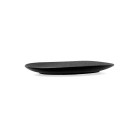 Plato Llano Bidasoa Fosil Negro Cerámica Ovalado 22,8 x 20,1 x 2,2 cm (9 Unidades)