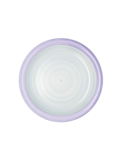 Plato Llano Quid Kaleido Verde Morado Cerámica 27 cm (12 Unidades)