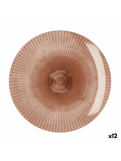 Plato Llano Quid Sunset Coral Plástico 26 cm (12 Unidades)