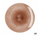 Plato Llano Quid Sunset Coral Plástico 26 cm (12 Unidades)