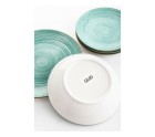 Dinnerware Set Quid Montreal Ceramic Turquoise Stoneware 18 Pieces