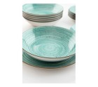 Dinnerware Set Quid Montreal Ceramic Turquoise Stoneware 18 Pieces