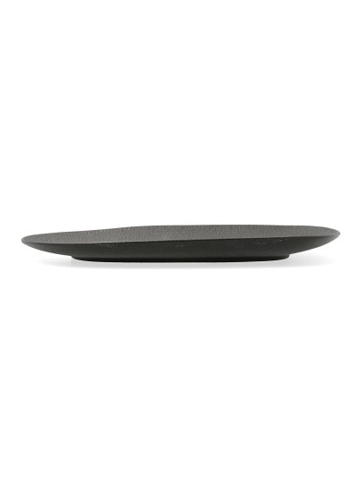 Bandeja de Aperitivos Bidasoa Fosil Negro Cerámica Alúmina 34 x 20,3 x 3 cm (6 Unidades)