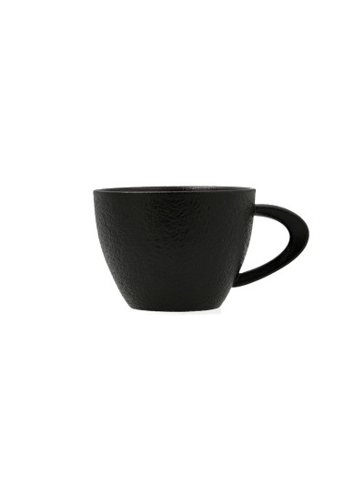 Taza Bidasoa Fosil Negro Cerámica Alúmina 220 ml (8 Unidades)