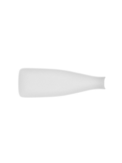 Bandeja de Aperitivos Bidasoa Fosil Blanco Cerámica Alúmina Botella 31 x 10,1 x 4 cm (12 Unidades)