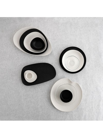 Assiette Bidasoa Fosil Blanc Céramique Alumine 15,8 x 13,8 x 2 cm Café (8 Unités)