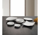 Assiette plate Quid Select Filo Blanc Noir Plastique Triangulaire 26 x 21 x 5,9 cm (9 Unités)