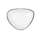 Assiette plate Quid Select Filo Blanc Noir Plastique Triangulaire 26 x 21 x 5,9 cm (9 Unités)