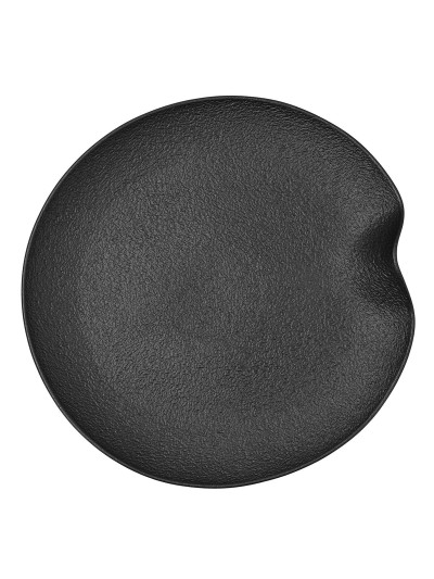Bandeja de Aperitivos Bidasoa Fosil Negro Cerámica Alúmina 31,4 x 31,2 x 4 cm (4 Unidades)