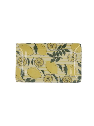 Bandeja de Aperitivos Quid Sicilia Multicolor Bioplástico Limón 25 x 15 x 2 cm (12 Unidades)