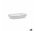 Plateau apéritif Ariane Vital Filo Blanc Noir Céramique Alumine 17,3 x 2,6 x 10 cm (8 Unités)