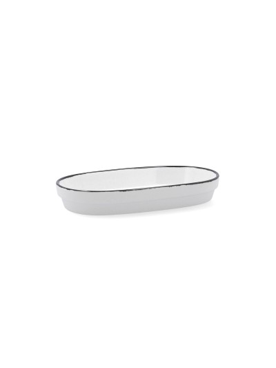 Plateau apéritif Ariane Vital Filo Blanc Noir Céramique Alumine 17,3 x 2,6 x 10 cm (8 Unités)
