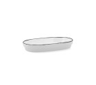 Bandeja de Aperitivos Ariane Vital Filo Blanco Negro Cerámica Alúmina 17,3 x 2,6 x 10 cm (8 Unidades)