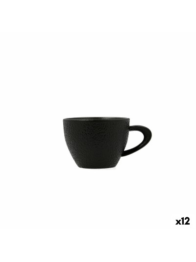 Taza Bidasoa Fosil Negro Cerámica Alúmina 800 ml (12 Unidades)