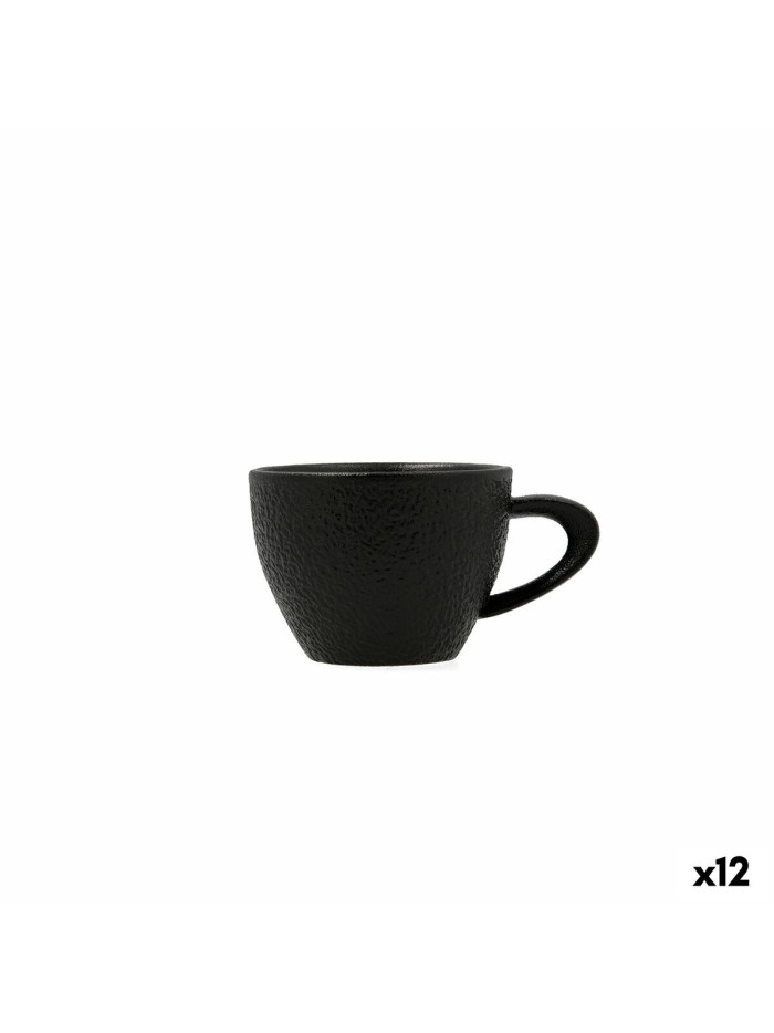 Taza Bidasoa Fosil Negro Cerámica Alúmina 800 ml (12 Unidades)