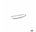 Bandeja de Aperitivos Ariane Vital Filo Blanco Negro Cerámica Alúmina 15 x 8,5 x 8,5 cm (12 Unidades)