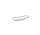 Bandeja de Aperitivos Ariane Vital Filo Blanco Negro Cerámica Alúmina 15 x 8,5 x 8,5 cm (12 Unidades)