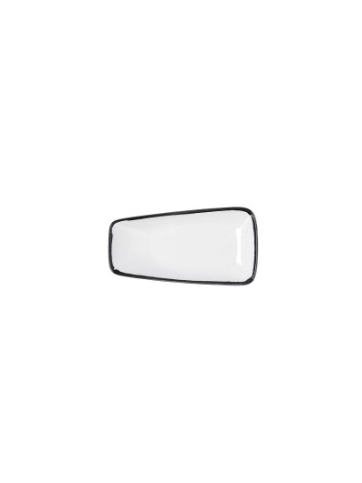 Bandeja de Aperitivos Ariane Vital Filo Blanco Negro Cerámica Alúmina 15 x 8,5 x 8,5 cm (12 Unidades)