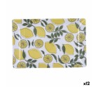 Bandeja de Aperitivos Quid Sicilia Multicolor Bioplástico Limón 30 x 20 x 2 cm (12 Unidades)