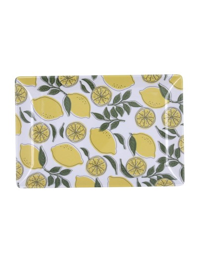 Bandeja de Aperitivos Quid Sicilia Multicolor Bioplástico Limón 30 x 20 x 2 cm (12 Unidades)