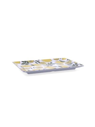 Bandeja de Aperitivos Quid Sicilia Multicolor Bioplástico Limón 30 x 20 x 2 cm (12 Unidades)