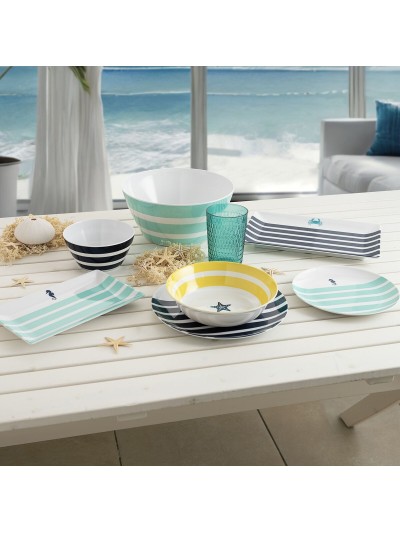 Bandeja de Aperitivos Quid Atlantic Multicolor Bioplástico 30 x 20 x 2 cm (12 Unidades)