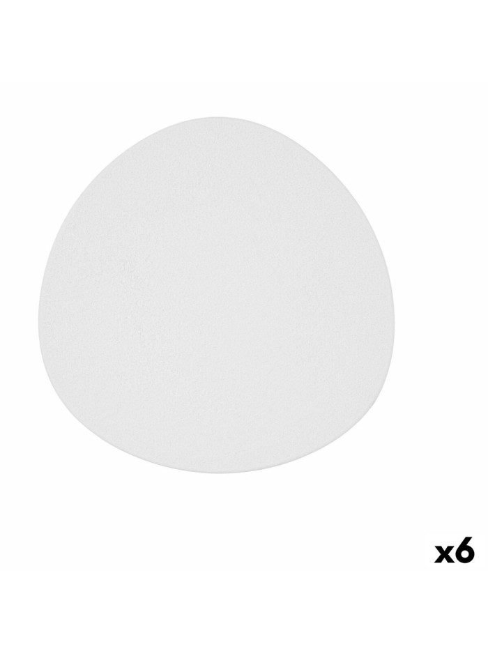 Bandeja de Aperitivos Bidasoa Fosil Blanco Cerámica Alúmina 25,2 x 24,8 x 1,2 cm (6 Unidades)