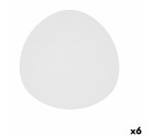 Snack tray Bidasoa Fosil White Ceramic Aluminium Oxide 25,2 x 24,8 x 1,2 cm (6 Units)