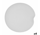 Bandeja de Aperitivos Bidasoa Fosil Blanco Cerámica Alúmina 31,4 x 31,2 x 4 cm (4 Unidades)