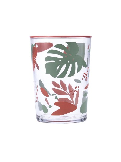 Vaso Quid Kaleido Multicolor Vidrio Hojas 510 ml (6 Unidades)