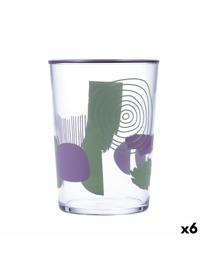 Vaso Quid Kaleido Multicolor Vidrio Abstracto 510 ml (6 Unidades)